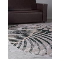 Ковер для жилой комнаты Merinos Liman F479-OVAL-GRAY-GREEN (1.6х3)