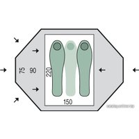 Кемпинговая палатка Pinguin TORNADO 2 DURALU