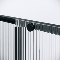 Душевая дверь Niagara Nova NG-84-L12FHB 120x195 (черный матовый/рифленое стекло)
