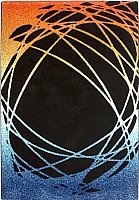 Ковер для жилой комнаты Lalee California 101 (160x230, черный-оранжевый)