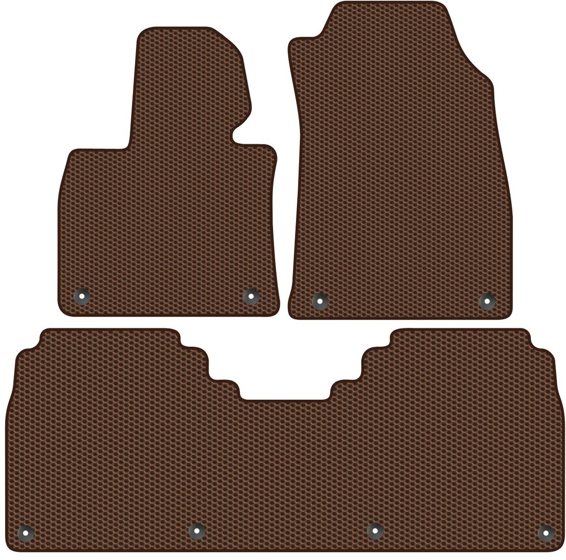 

Комплект ковриков для авто Alicosta Hongqi E-HS9 (4месн) I (suv / E115) 2021 - Н.В. (коричневый, сота)