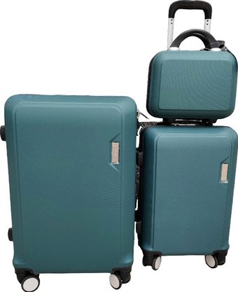 Комплект чемоданов Swed House Safari Vaska MR3-780 (3шт, темно-зеленый)