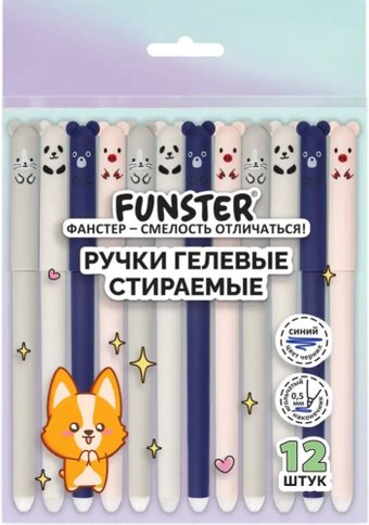 Ручка гелевая FUNSTER 14443 (12 шт)