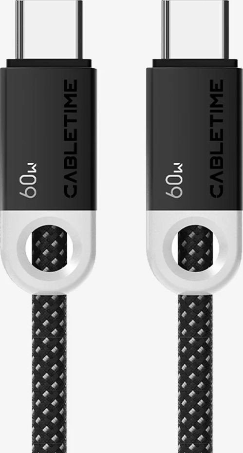 Кабель Cabletime CUP4L USB-C - USB-C CT-CM60-PBW2 (2 м, черный)