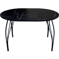 Кухонный стол Arvento Флок раздвижной (мрамор неро маркина)