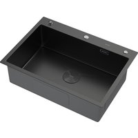Кухонная мойка ARFEKA ECO AR 700*500 POP-UP BLACK PVD NANO