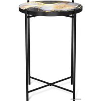 Журнальный столик Sheffilton SHT-CT8-3 (черный алмаз/черный муар)