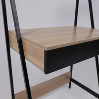 Стол AksHome Shape (светлый дуб/черный металл)