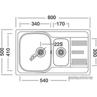 Кухонная мойка Kromevye Colea EX 306 D