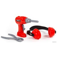 Набор инструментов игрушечных Полесье №21 91093 (шуруповерт, наушники, плоскогубцы)