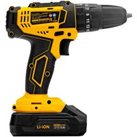 Ударная дрель-шуруповерт Denzel CID-18-02BM 26135 (с 2-мя АКБ, кейс)