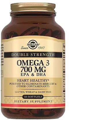 БАД Solgar Двойная Омега-3 (ЭПК и ДГК = 700мг) (60 капсул)