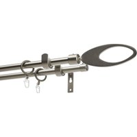 Карниз для штор Sundays Home Лайт Эллипс 16мм+16мм двухрядный (сатин, 1.6м)