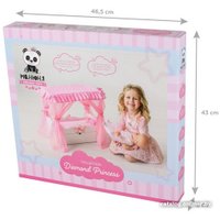 Кроватка для кукол Leader Toys Diamond Princes c царским балдахином 71219 (белый)