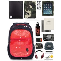 Школьный рюкзак Grizzly RU-132-2/2 (черный/красный)