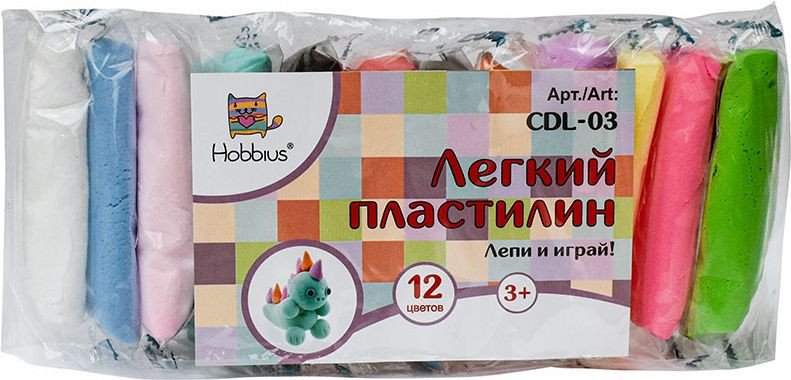 

Пластилин Hobbius Легкий CDL-03 (12 цв)
