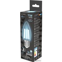 Светодиодная лампочка Gauss Filament Свеча 11W 830lm 4100К Е27 LED 1/10/50 103802211