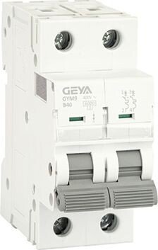 

Выключатель автоматический GEYA GYM9-2P-40B 2P 40A B 6kA 2M GYM92P40B