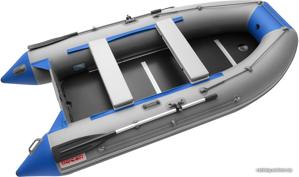 Моторная лодка Roger Boat Hunter Keel 3500 (малокилевая, серый/синий)