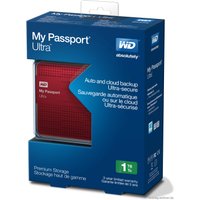Внешний накопитель WD My Passport Ultra 1TB Red (WDBZFP0010BRD)