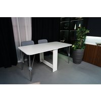 Стол-книга Stoloff Мечта 1600x850 (белый, опоры складные, углы закругленные с роликами и ручками)