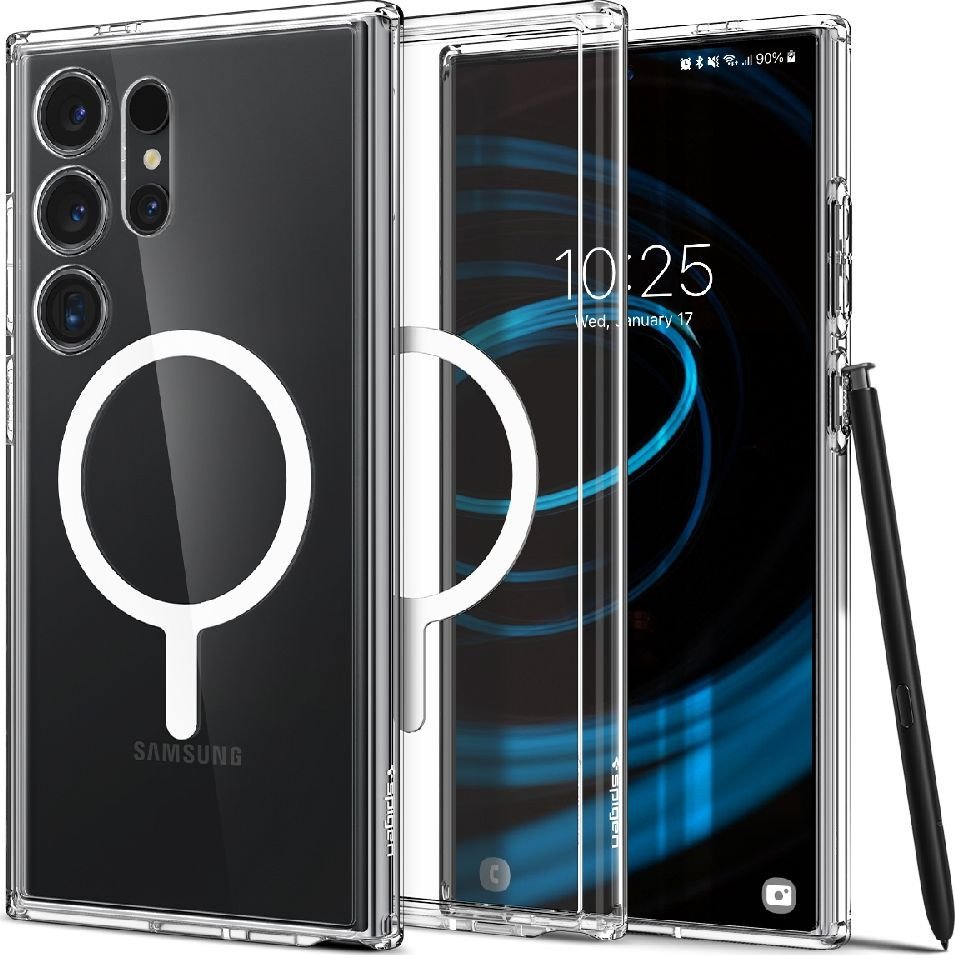 

Чехол для телефона Spigen Ultra Hybrid Metal Ring (MagFit) для Galaxy S24 Ultra ACS07297 (белый)
