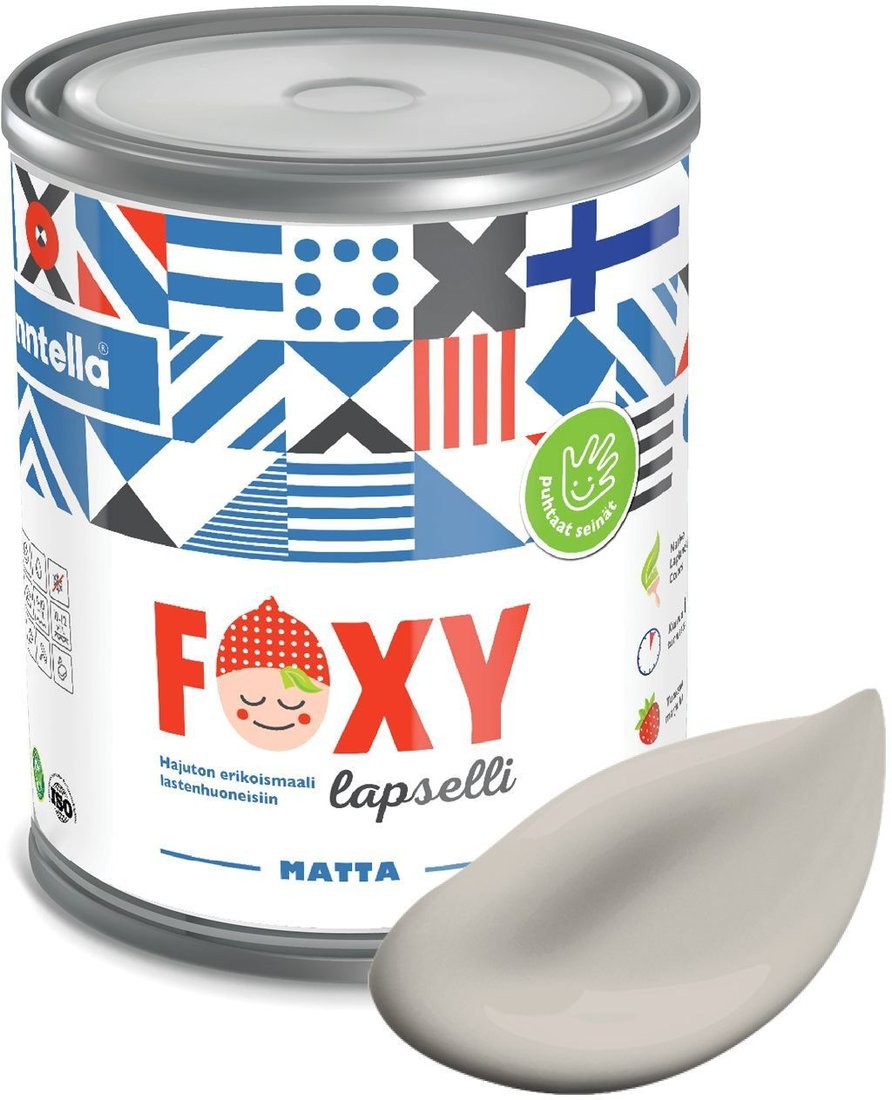 

Краска Finntella Foxy Lapselli Matte Pyyhe F-50-1-1-FL263 0.9 л (серый)