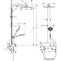 Душевая система  Hansgrohe Raindance E Showerpipe 300 1jet 27361000