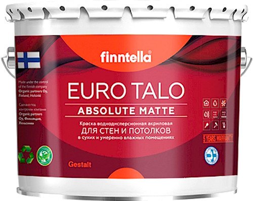 

Краска Finntella Euro Talo Hirssi F-04-1-9-FL118 9 л (желтый)