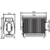Свободностоящая печь-камин Термофор Огонь-батарея 11 Лайт (антрацит)