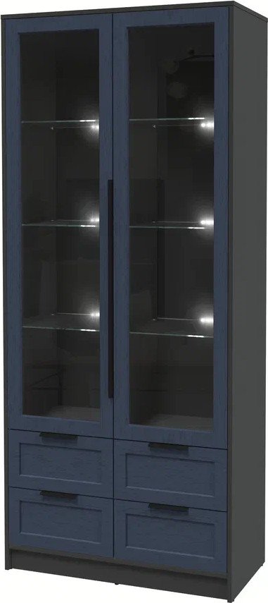 

Шкаф-витрина Интерлиния Концепт Тренд КТ-ШВ2 с подсветкой (антрацит/дуб королевский)