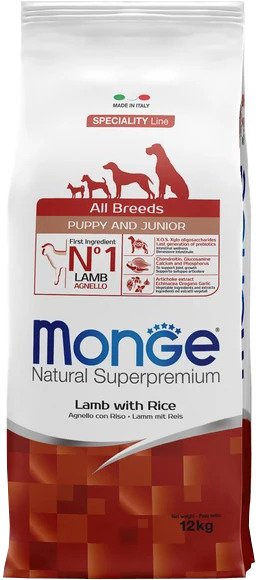 

Сухой корм для собак Monge Speciality Line Puppy & Junior Lamb&Rice (12 кг)
