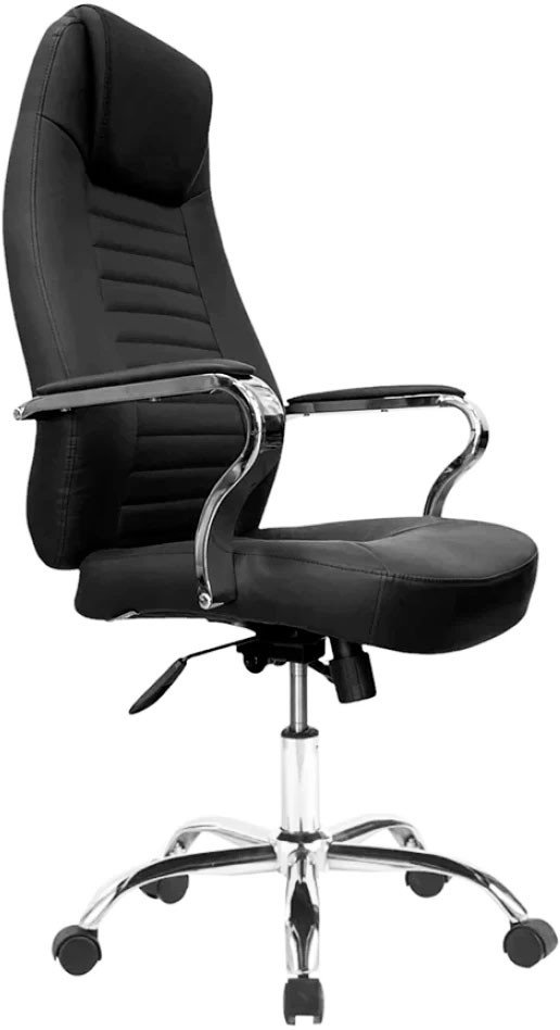 Офисное кресло SitUp Mac Chrome (экокожа Black)