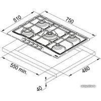 Варочная панель Franke FHTL 755 4G TC OA C