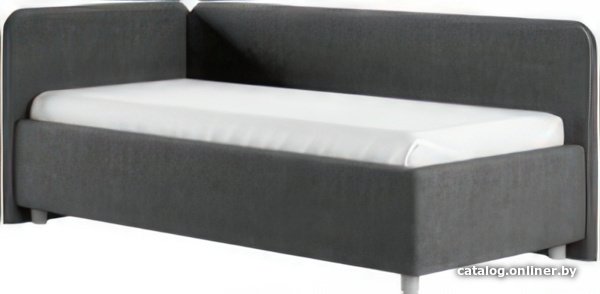 Кровать-тахта Сонум Capri L 90x200 (микровелюр серый)