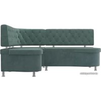 Угловой диван Лига диванов Вегас 105169 (левый, бирюзовый)