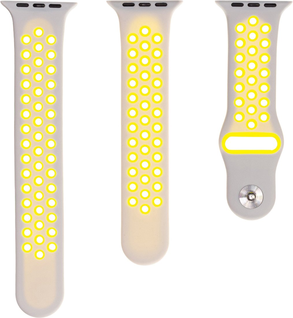 

Набор ремешков Evolution AW44-SP01 для Apple Watch 42/44 мм (cold silver/fluo yellow)