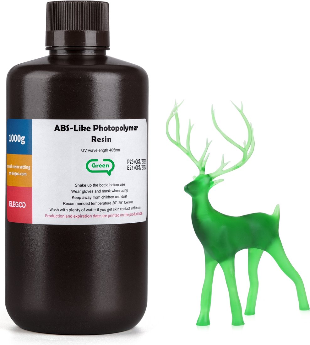 

Фотополимер Elegoo ABSlike 1кг (зеленый)