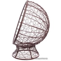 Кресло M-Group Кокос на подставке 11590201 (коричневый ротанг/бежевая подушка)