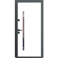 Металлическая дверь Guard Inox Black 2 96x205 (левая, Ral 7016/экосатин белый) в Бресте