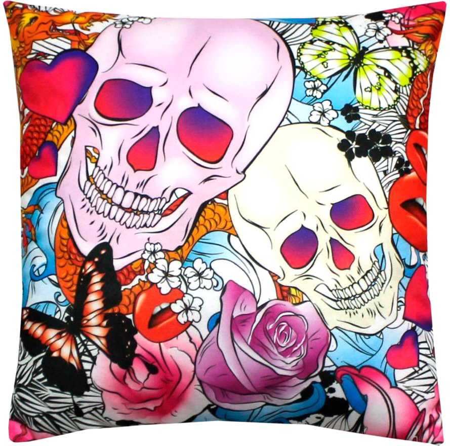 

Декоративная подушка Matex Fantasy Line. Черепа 28-260 (голубой/малиновый)