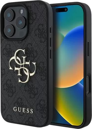 

Чехол для телефона Guess PU 4G Big metal logo для iPhone 16 Pro GUHCP16L4GMGGR