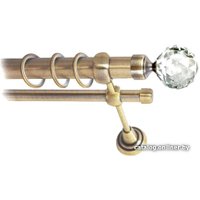 Карниз для штор Lm Decor Кристалл (антик, гладкая, 1.8м 16мм, 2 ряда)