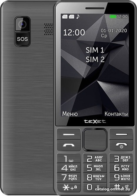 Кнопочный телефон TeXet TM-D324 (черный)