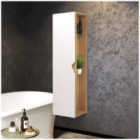  Doratiz Шкаф-пенал Фьорд 40 L 2712.303 (дуб бунратти/белый,с подвесной)