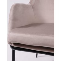 Стул с подлокотниками Алвест AV 318 (светло-коричневый бархат H-61/черный)