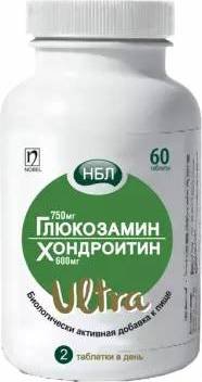 БАД NBL НБЛ Глюкозамин Хондроитин Ultra (60 таблеток)