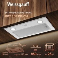Кухонная вытяжка Weissgauff BOX 900 PB WH