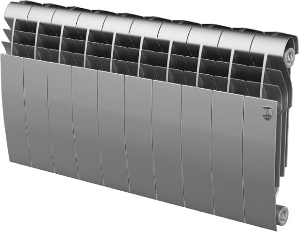 

Биметаллический радиатор Royal Thermo BiLiner 350 Silver Satin (10 секций)
