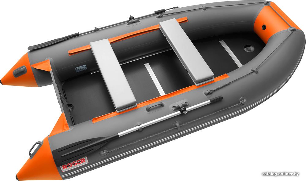 Моторно-килевая лодка Roger Boat Hunter Keel 3200 (малокилевая, графит/оранжевый)
